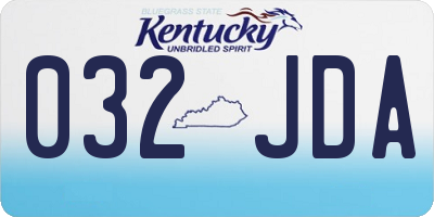 KY license plate 032JDA