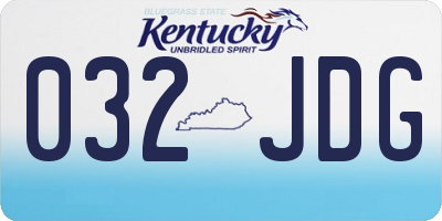 KY license plate 032JDG