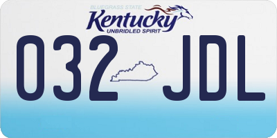 KY license plate 032JDL