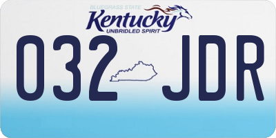 KY license plate 032JDR