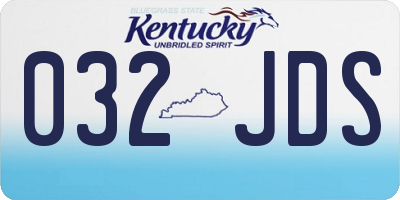 KY license plate 032JDS