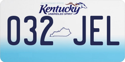 KY license plate 032JEL