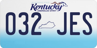 KY license plate 032JES