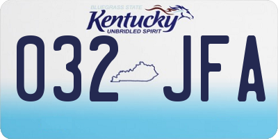 KY license plate 032JFA