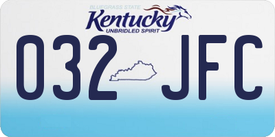 KY license plate 032JFC