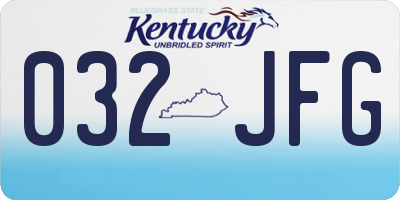 KY license plate 032JFG