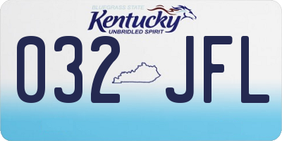 KY license plate 032JFL