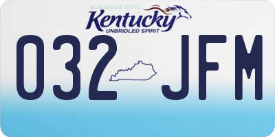 KY license plate 032JFM