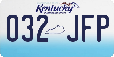 KY license plate 032JFP