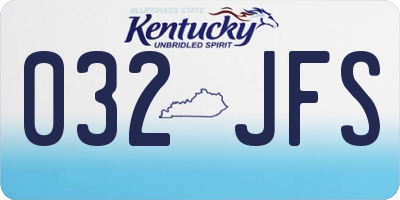KY license plate 032JFS