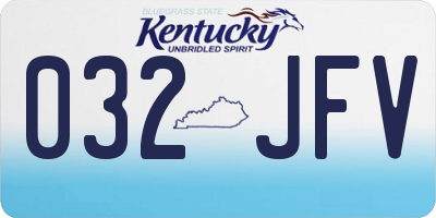 KY license plate 032JFV