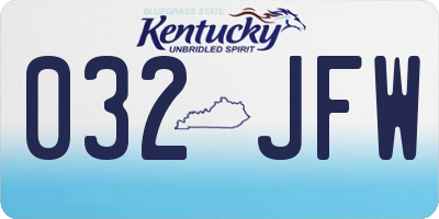 KY license plate 032JFW