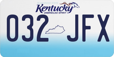 KY license plate 032JFX