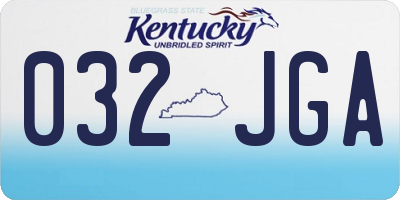 KY license plate 032JGA