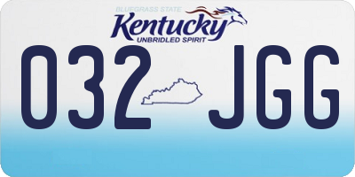 KY license plate 032JGG