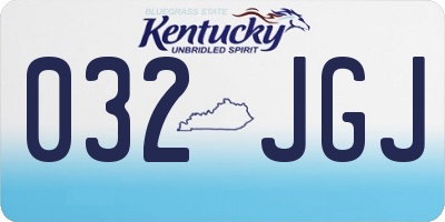KY license plate 032JGJ