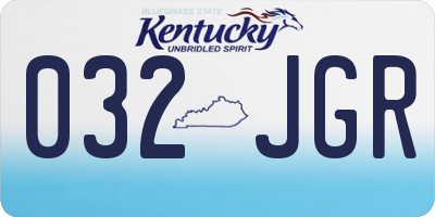 KY license plate 032JGR