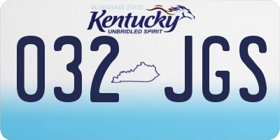 KY license plate 032JGS