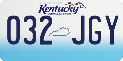 KY license plate 032JGY