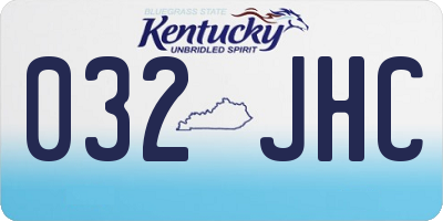 KY license plate 032JHC