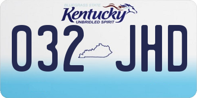KY license plate 032JHD