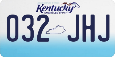 KY license plate 032JHJ