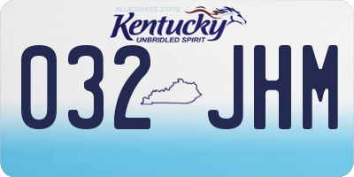 KY license plate 032JHM