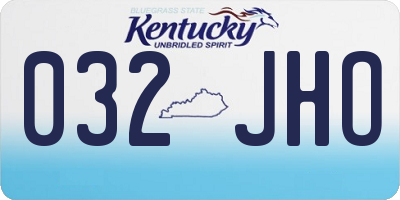 KY license plate 032JHO