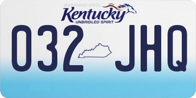 KY license plate 032JHQ