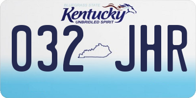 KY license plate 032JHR