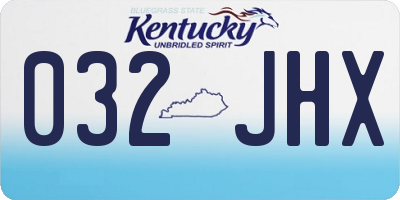 KY license plate 032JHX