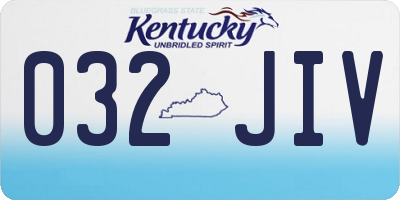 KY license plate 032JIV