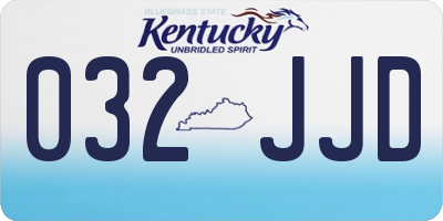 KY license plate 032JJD