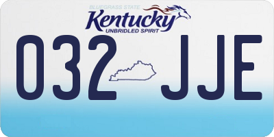 KY license plate 032JJE