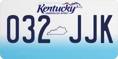 KY license plate 032JJK