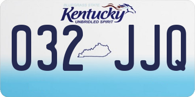 KY license plate 032JJQ