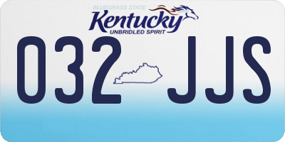KY license plate 032JJS