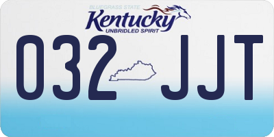 KY license plate 032JJT