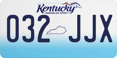 KY license plate 032JJX