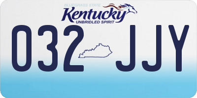 KY license plate 032JJY