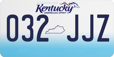 KY license plate 032JJZ