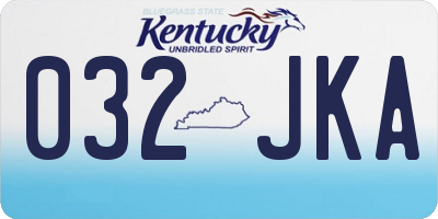 KY license plate 032JKA