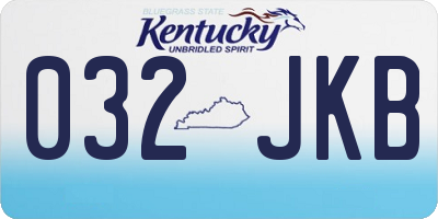 KY license plate 032JKB