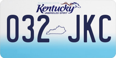 KY license plate 032JKC