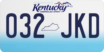 KY license plate 032JKD