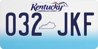 KY license plate 032JKF