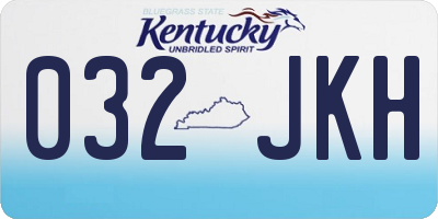 KY license plate 032JKH
