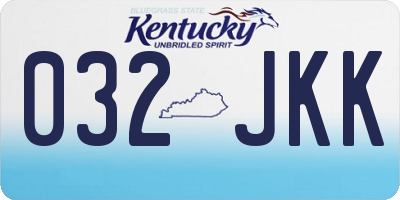 KY license plate 032JKK