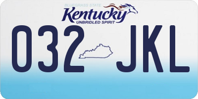 KY license plate 032JKL