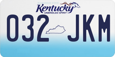 KY license plate 032JKM